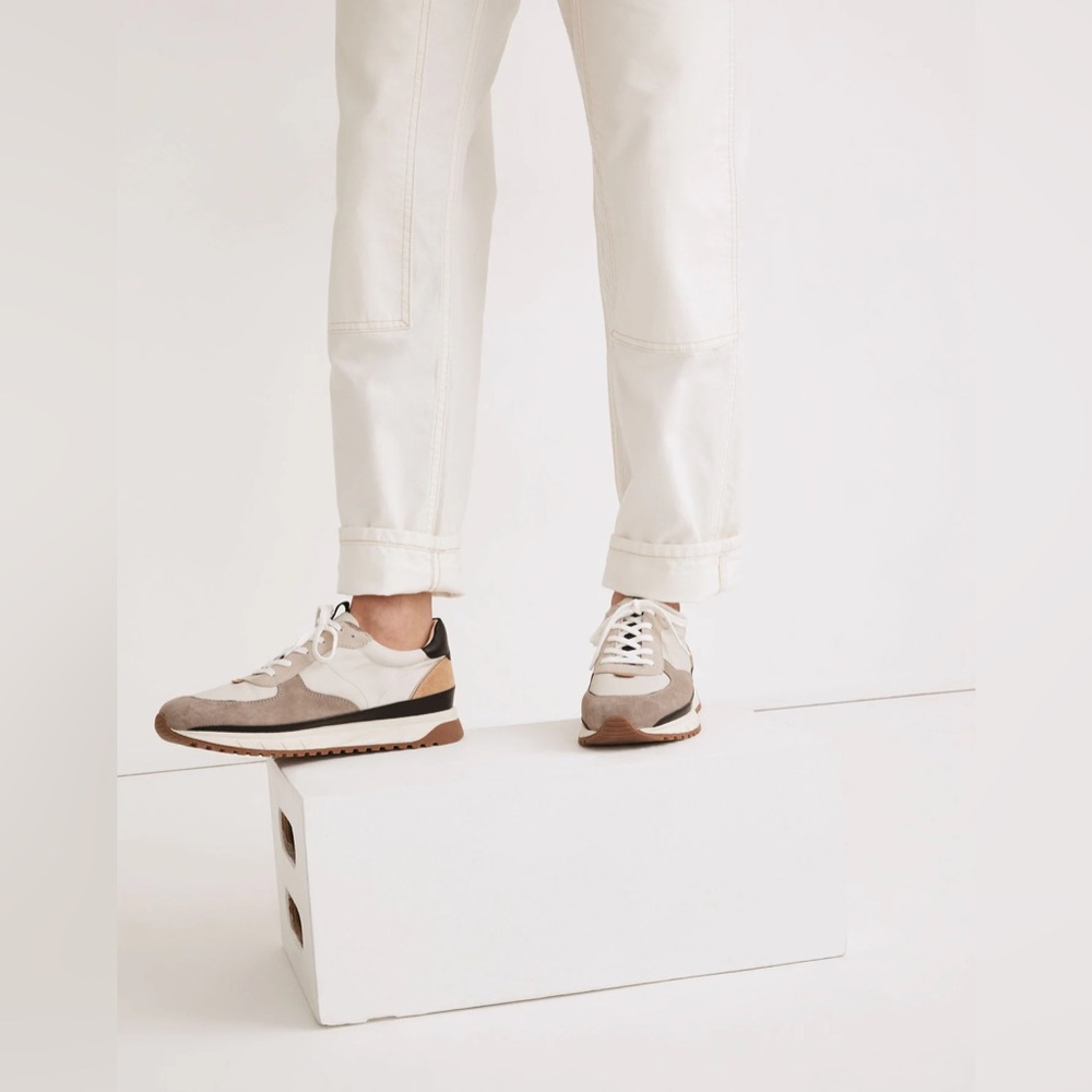 Kickoff Trainer Sneakers in (Re)sourced Canvas and Suede